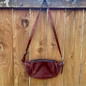 Congac Leather Fanny Pack /Crossbody